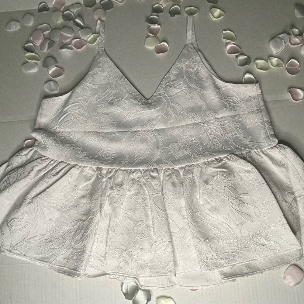 Express White Peplum Top - M